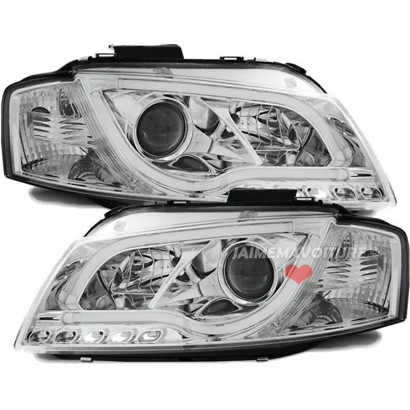 DRL led tubo fari anteriori Audi A3 8P look xenon