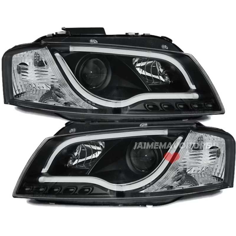 Fari anteriori a led DRL Audi A3 xenon look