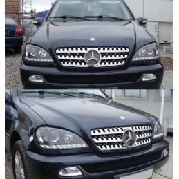 Fari anteriori neri Mercedes ML W163 tuning