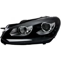 Set VW Golf 6 VI OEM Headlights RH+LH Black H7/H15 + Bulbs Year