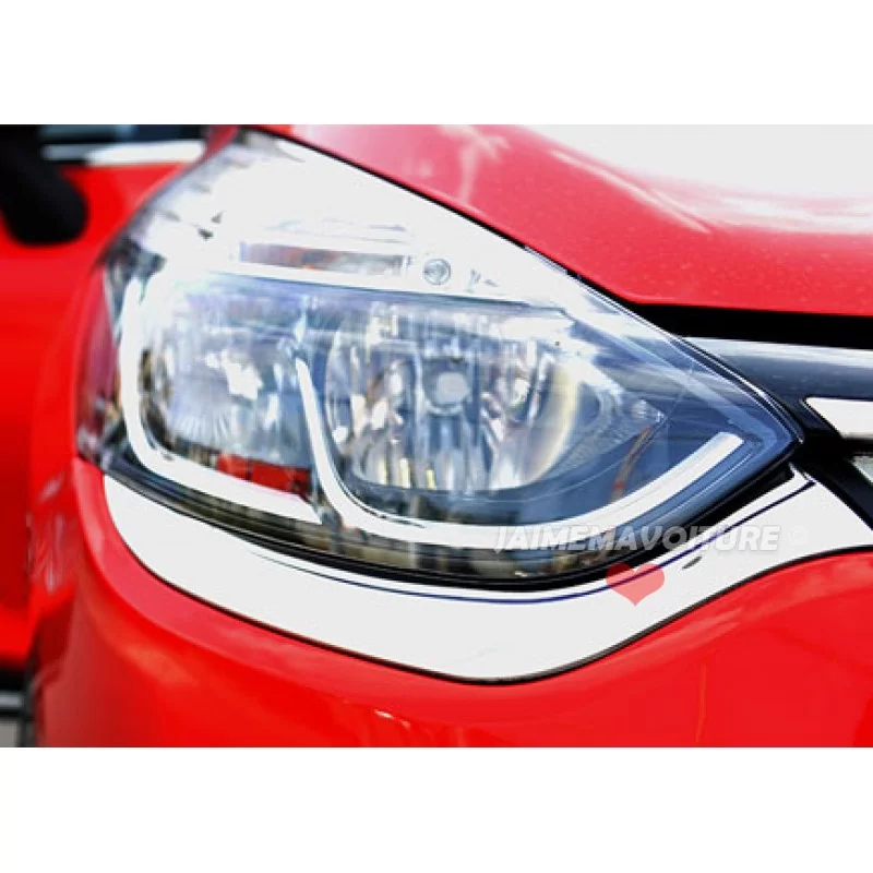 Renault CLIO 4 strisce cromate per fari anteriori Renault CLIO 4 strisce cromate per fari anteriori