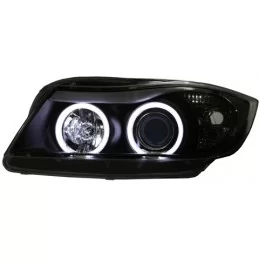 Faros delanteros Angel eyes CCFL BMW serie 3 E90 E91 negro