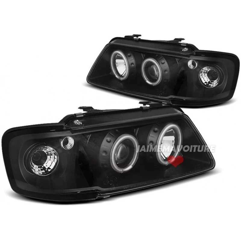 Faros delanteros angel eyes CCFL Audi A3 tuning