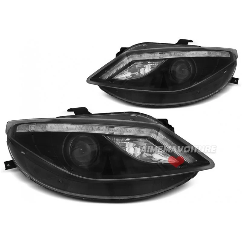 Front headlights daytime Seat Ibiza tuning