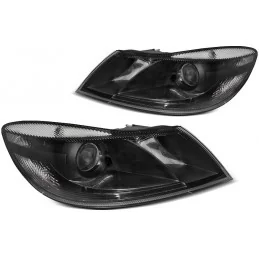 Front headlights black Skoda Octavia II 2009-2012