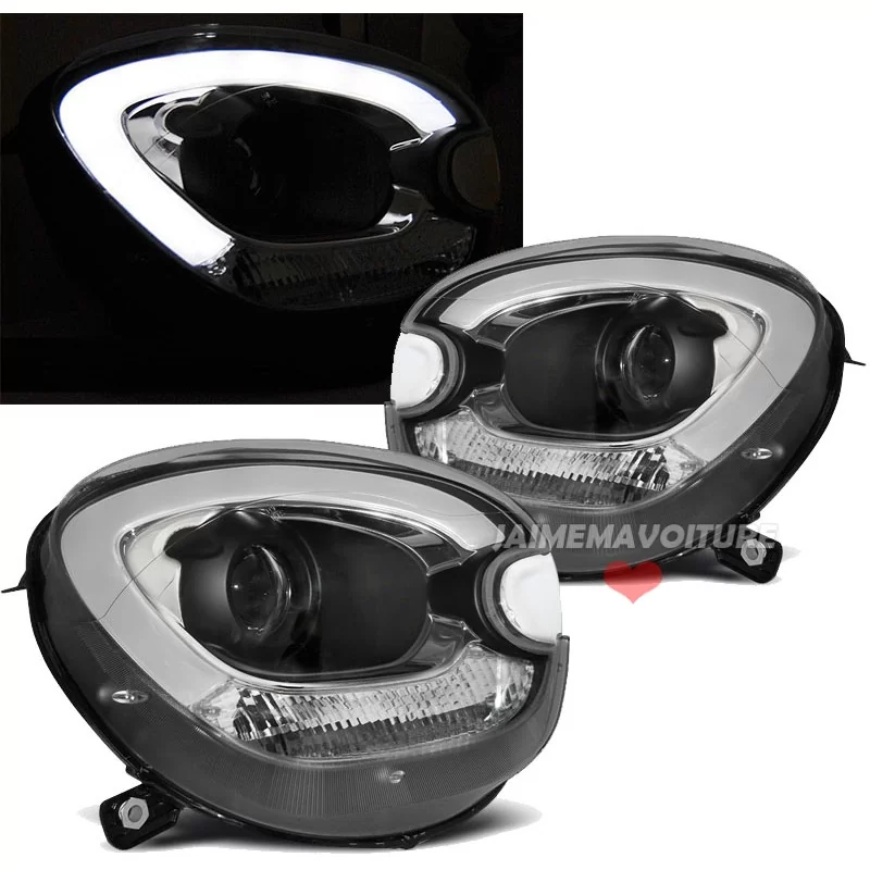 Mini Cooper Countryman tuning fari anteriori a led Mini Cooper Countryman tuning fari anteriori a led