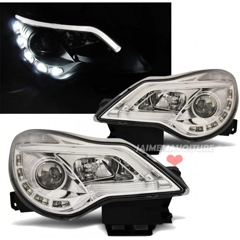 Fari anteriori a led Opel Corsa D 2011-2014