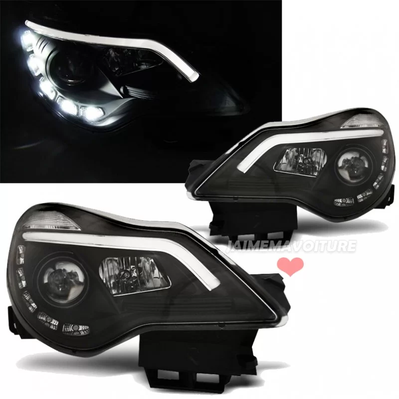 Frentes de faros led Opel Corsa D tuning