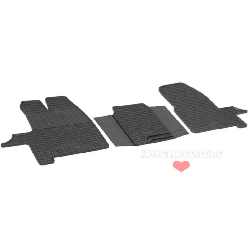 Tapis caoutchouc Ford Tourneo / Transit Custom 3 places 1+2 12-