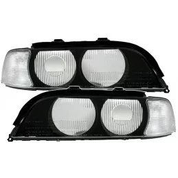 White BMW series 5 E39 Xenon front lights mask