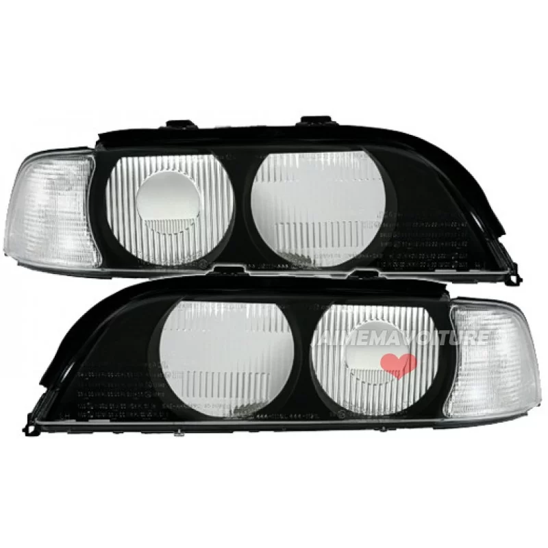 White BMW series 5 E39 Xenon front lights mask White BMW series 5 E39 Xenon front lights mask