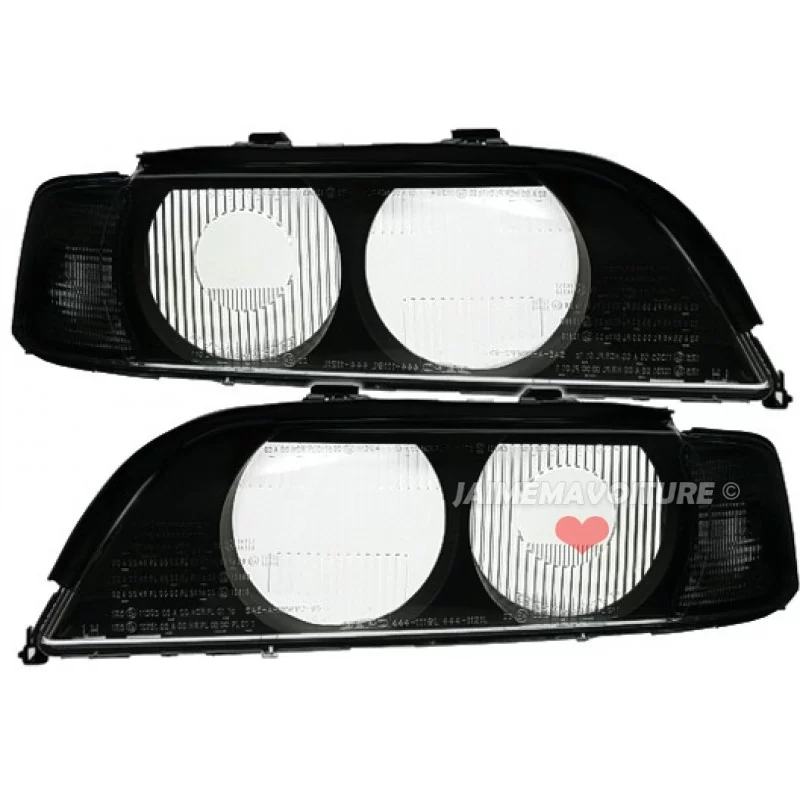 Black BMW series 5 E39 Xenon front lights mask