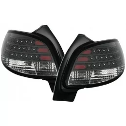 Peugeot 206 black white Led rear lights