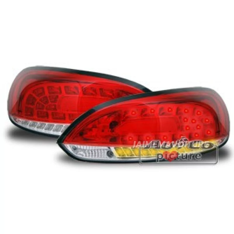 Feux arrières Led Scirocco Rouge Blanc 