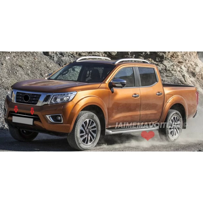 Rajout chrome pare choc avant Nissan Navara