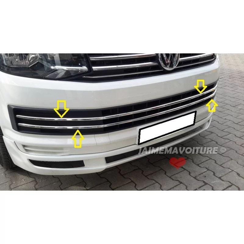 Rajout chrome pare choc avant VW T6 Rajout chrome pare choc avant VW T6