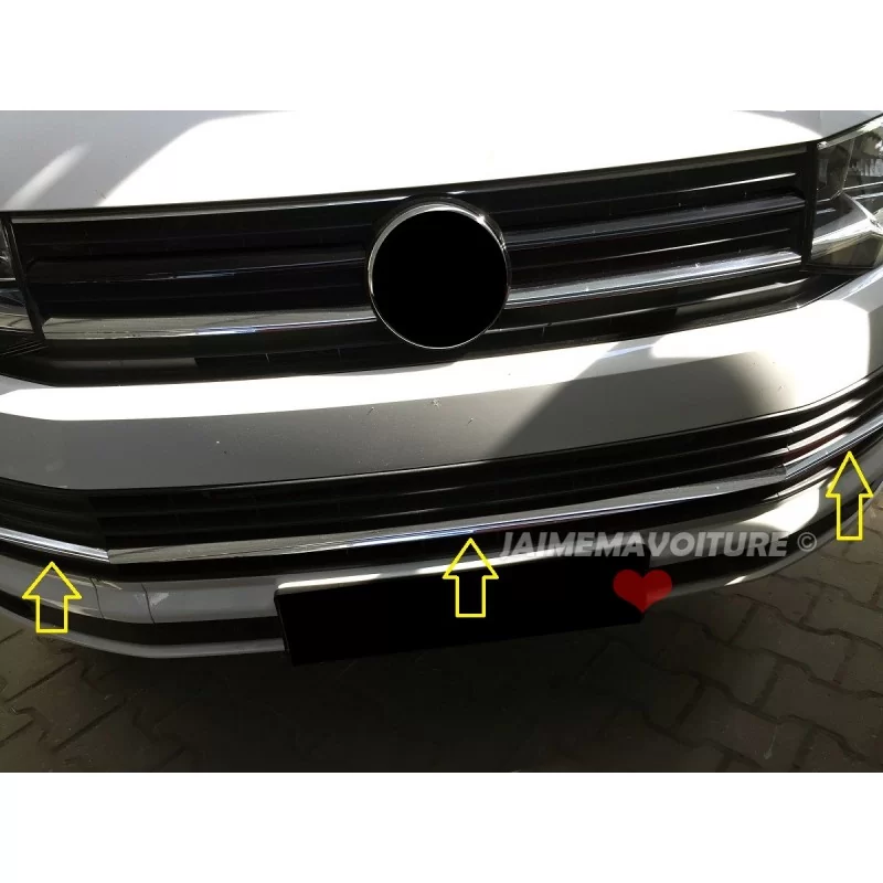 Rajout chrome alu pour pare choc VW T6