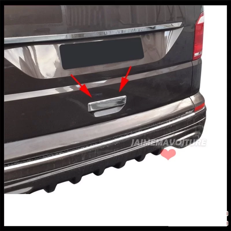 Couvre poignée de coffre chrome alu VW T6 Couvre poignée de coffre chrome alu VW T6