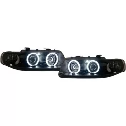 Angel eyes CCFL-strålkastare fram Seat Toledo Leon Black