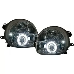 Headlights Angel eyes CCFL Renault Twingo Chrome fronts