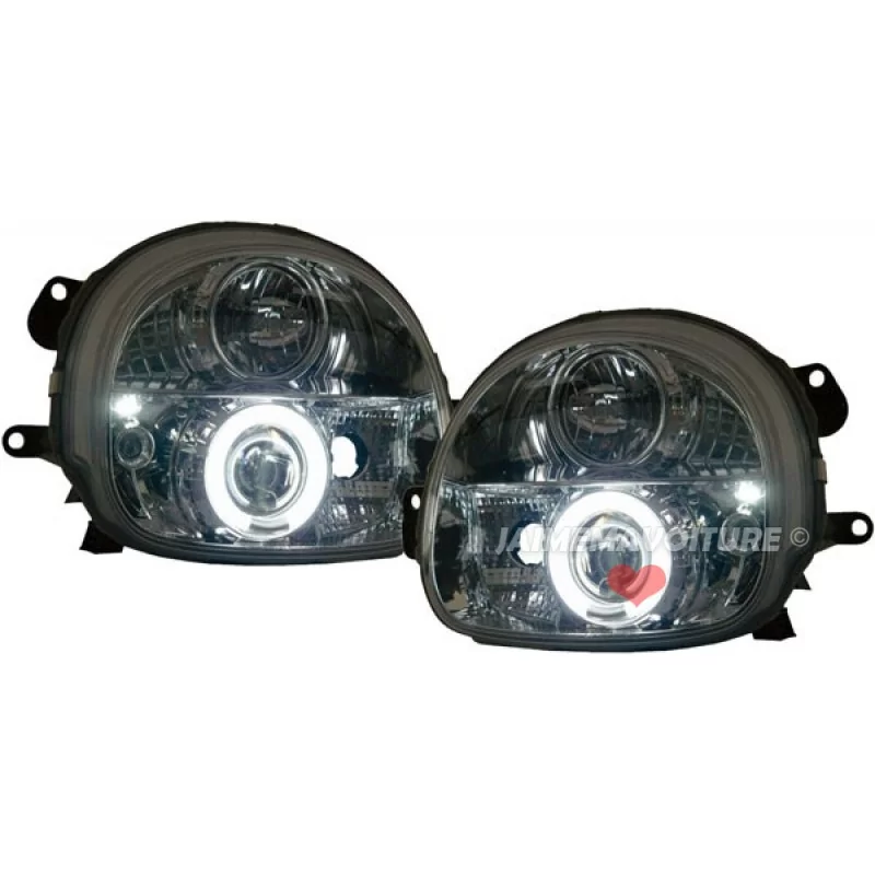 Headlights Angel eyes CCFL Renault Twingo Chrome fronts Headlights Angel eyes CCFL Renault Twingo Chrome fronts
