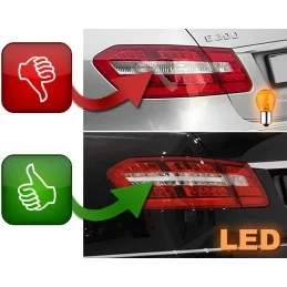 Trasera de la óptica led Mercedes Clase E W212