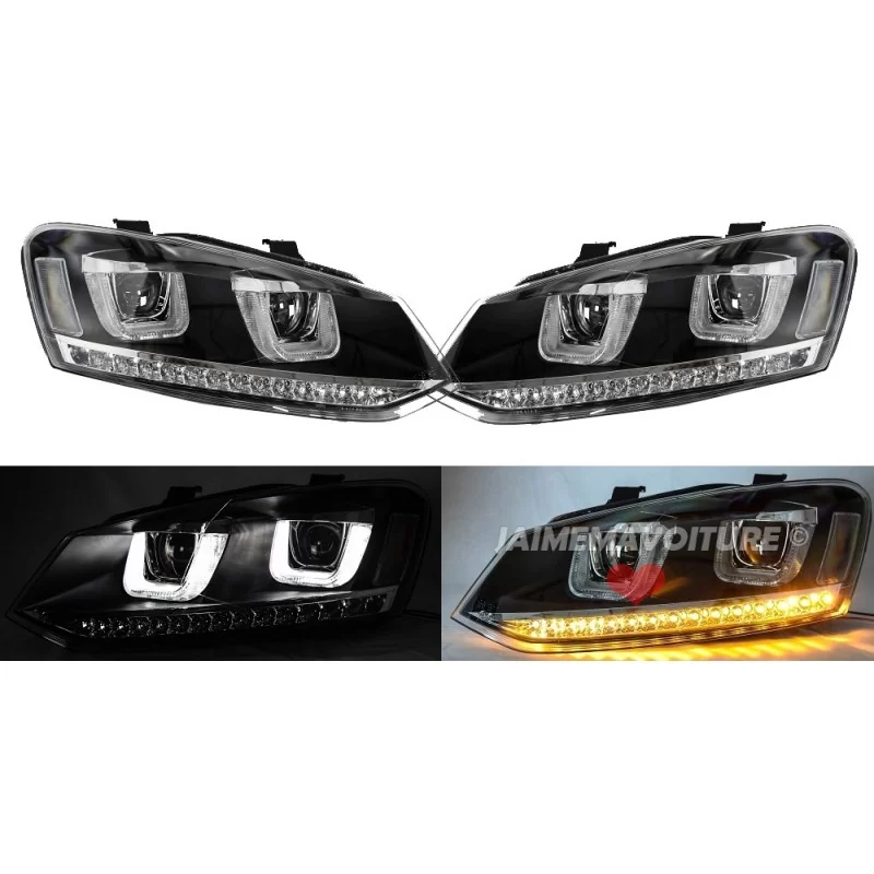 Phares avants led VW Polo 6R clignotant dynamique