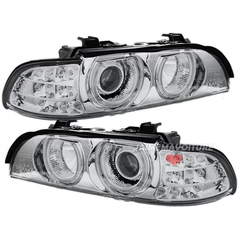 Headlights angel eyes 3D led BMW series 5 E39