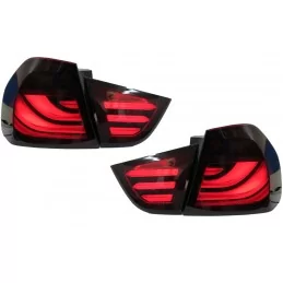 Phares Feux arrières led BMW Série 3 E90 LCI rouge foncé