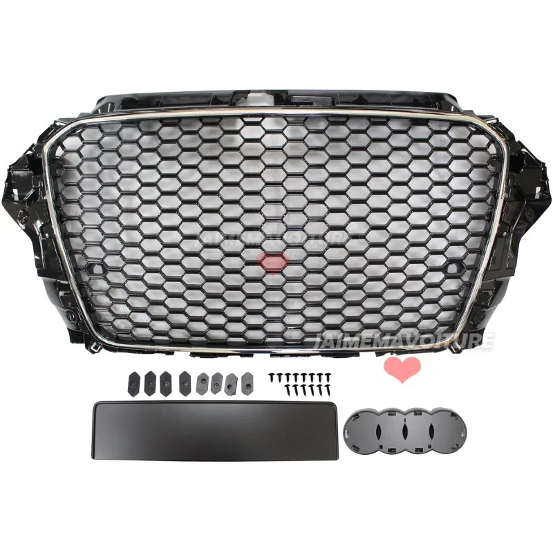 Chrome black grille Audi A3 2012-2016 RS3