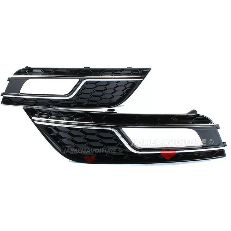 Pair of grilles sport anti-fog Audi A4 8 K