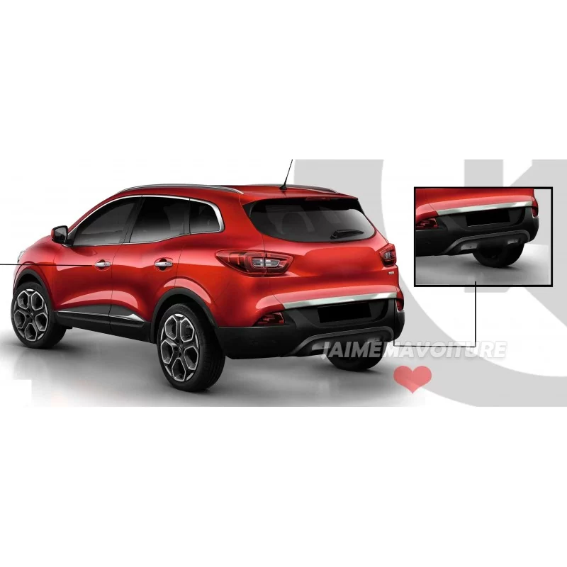 Renault Kadjar labbro inferiore del bagagliaio in alluminio cromato Renault Kadjar labbro inferiore del bagagliaio in alluminio cromato