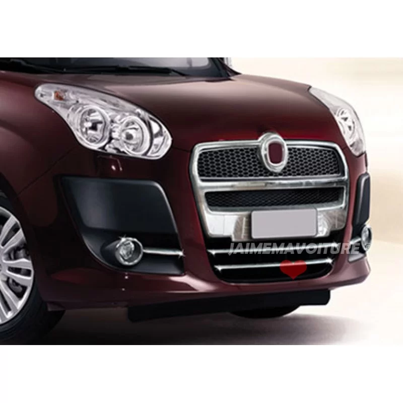 Rajout alu chrome pour calandre Fiat Doblo II