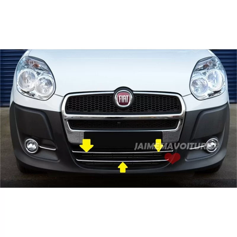 Moulure inférieure chrome pour grille FIAT