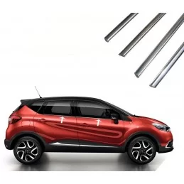 Contour inférieur de vitre chrome alu Renault Captur