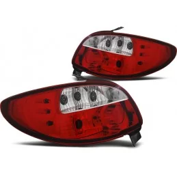 Peugeot 206 rear Chrome red lights