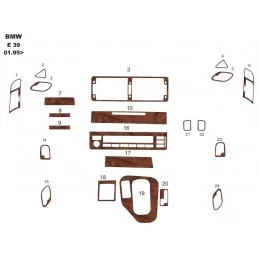 Insert tableau de bord BMW Série 5 E39 23 pièces