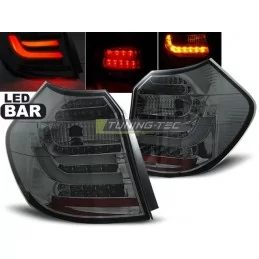 Fanali posteriori tubolari a LED per BMW Serie 1 2004-2007 - Nero fumo