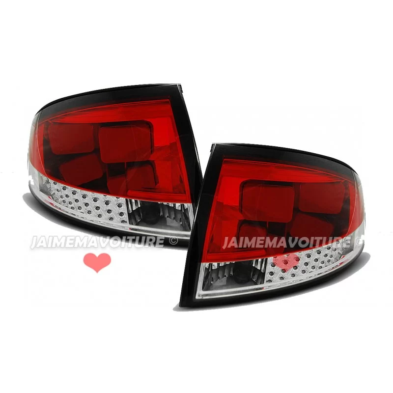 Audi TT 8N red white led rear lights