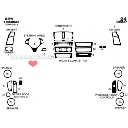 Dashboard decoration insert BMW Series 1 24 pieces