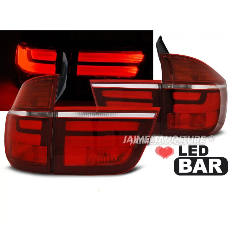 luces traseras LED de los faros se ven lavado de cara BMW X5 E70