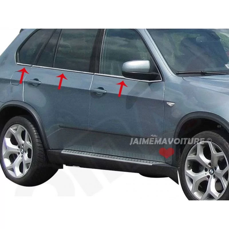Kromad fönsteromfattning i aluminium BMW X5 E70