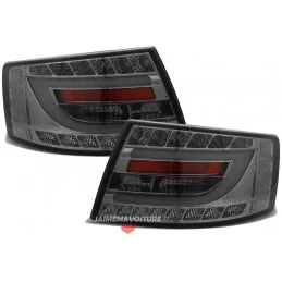 Feux arrières led tube pour Audi A6 rouge fumé 7 pins