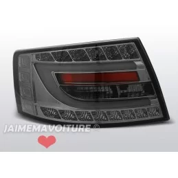 Feux arrières led tube pour Audi A6 rouge fumé 7 pins