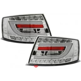 Feux arrières led tube pour Audi A6 rouge fumé 7 pins