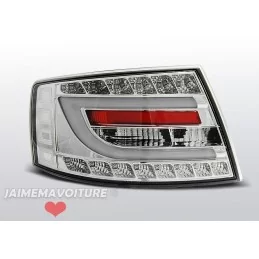 Tail lights led tube for Audi A6 red smoked 7 pins