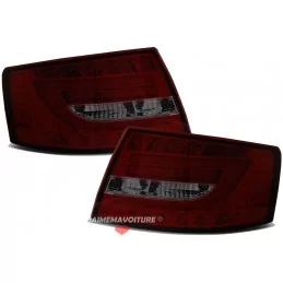 Tail lights led tube for Audi A6 red smoked 7 pins