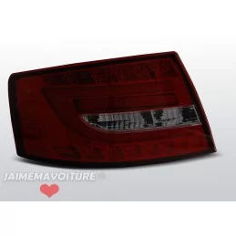 Fanali posteriori a led tubo per Audi A6 rosso fumé 7 pin