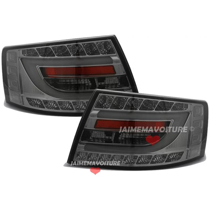 Feux arrières led tube pour Audi A6 rouge fumé 7 pins Feux arrières led tube pour Audi A6 rouge fumé 7 pins