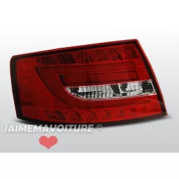 Fanali posteriori a led tubo per Audi A6 rosso fumé 7 pin